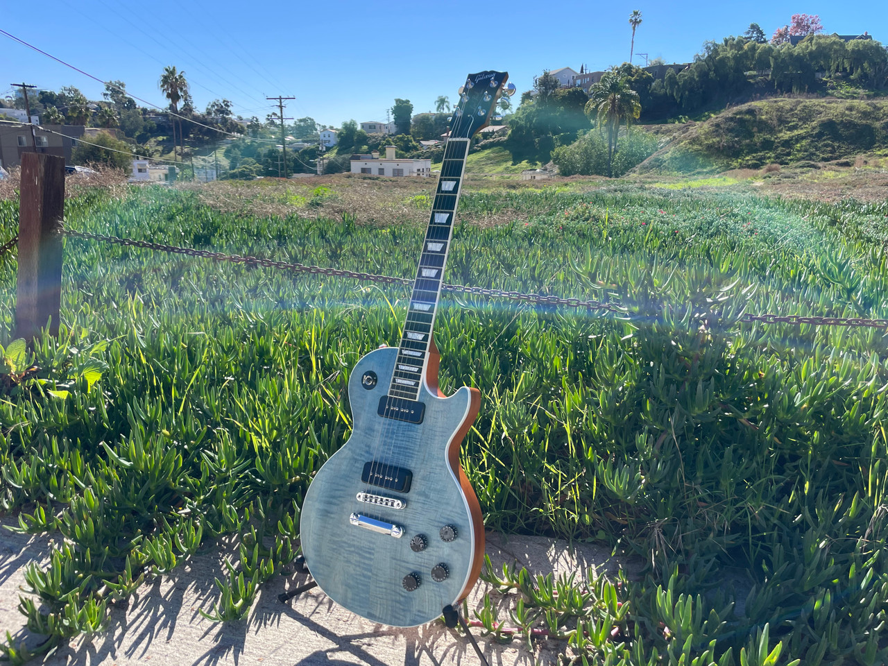 2018 Gibson Les Paul classic player plus Satin Ocean Blue SOLD